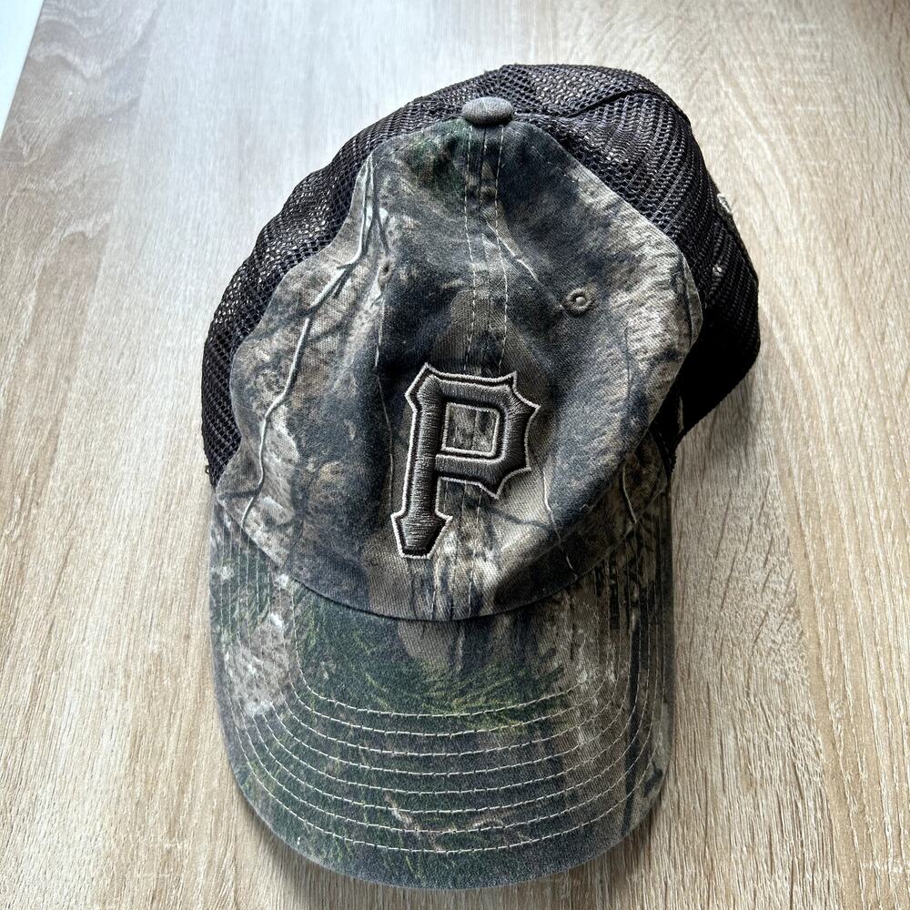 47 Brand Women's Pirates Baseball Trucker Hat Camo One Size
